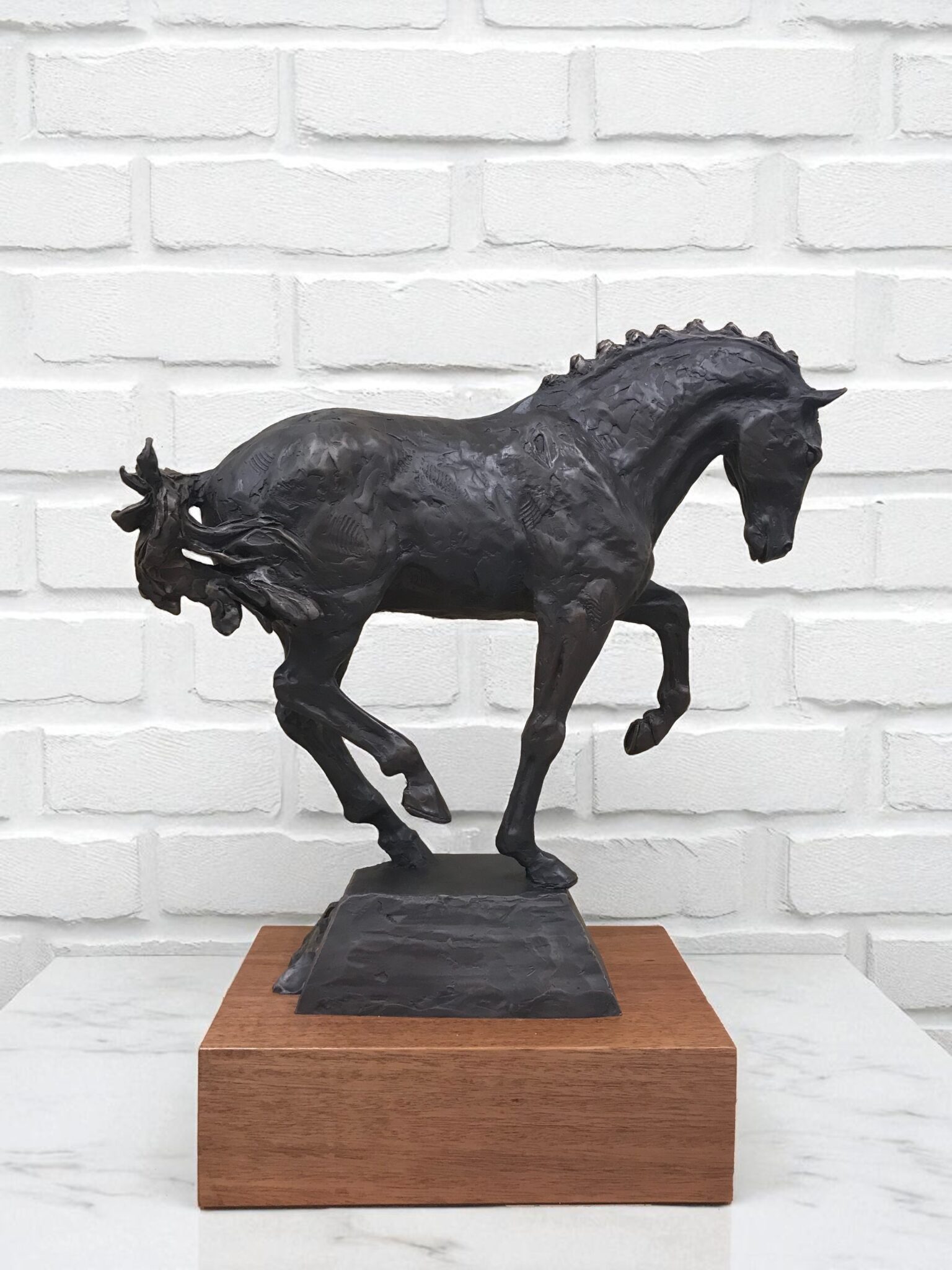 The Piaffe Dressage Horse Bronze Sculpture by Tammy Tappan
