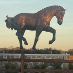 Piaffe Horse Sculpture 72" tall at Withers