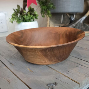 Black Walnut Wood Turned Bowl - 9.8"
