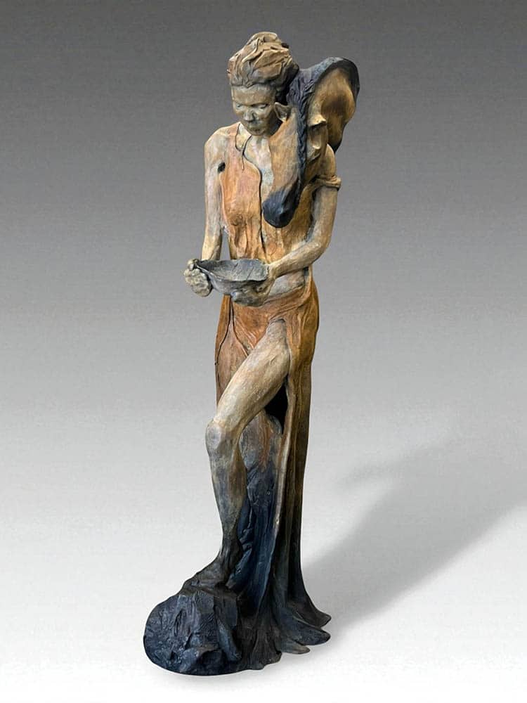 Gypsy Soul Bronze Sculpture by Tammy Tappan in Rust Patina #12 of 29