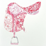 Watercolor English Saddle Print