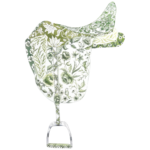 Watercolor English Saddle Graceful Green